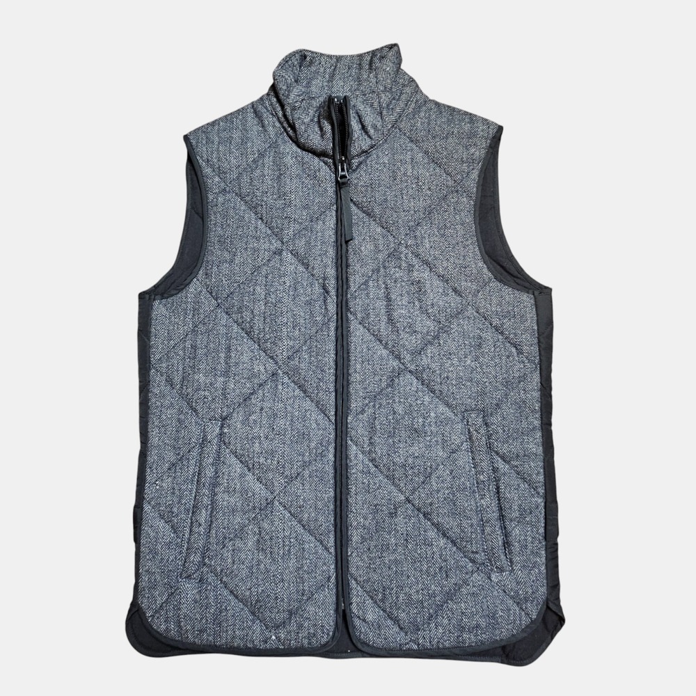 J. Crew Walker Herringbone Vest XS Quilted Puffer Insulated Quiet Luxury